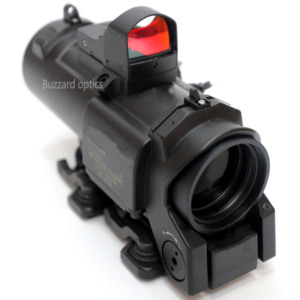 Cannocchiale Buzzard Optics 1X-4X a Zoom Fisso con Mini Mirino a Punto Rosso Compatto, Ottica Tattica per Caccia e Addestramento - Product Image 5