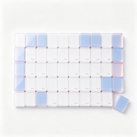 Jeu de Mahjong Américain de Luxe Moderne 160 Pièces en Acrylique Superposé Pastel Lavande Pêche avec Tuiles Florales et Joker Singe pour le Divertissement