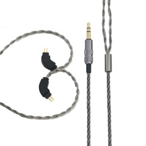 สายสัญญาณเสียงชุบเงิน 1.2 ม. สายถักไนลอนสำหรับเปลี่ยนหูฟังชิป 1964 QDC UE - Product Image 4