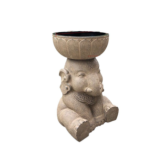 Lavabo de salle de bain moderne de style chinois, <span class=keywords><strong>colonne</strong></span> de cour, piédestal en forme d'éléphant, finition polie, garantie 5 ans, ovale, hôtel, facile - Product Image 1