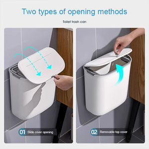 Xing You <span class=keywords><strong>Poubelle</strong></span> <span class=keywords><strong>murale</strong></span> en plastique pour la cuisine à domicile avec design simple et couvercle pour <span class=keywords><strong>poubelle</strong></span> <span class=keywords><strong>de</strong></span> <span class=keywords><strong>salle</strong></span> <span class=keywords><strong>de</strong></span> <span class=keywords><strong>bain</strong></span> - Product Image 2