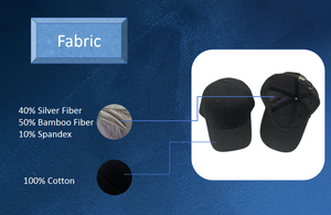 Casquette <span class=keywords><strong>anti</strong></span>-radiation <span class=keywords><strong>efficace</strong></span> à 99,99 % avec tissu en bambou argenté - Product Image 6