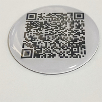 Carte de contact pour les réseaux sociaux avec code QR NFC intelligent, enduite d'époxy, pour smartphone