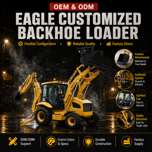 Minipala Gommata EAGLE 4x4 con Retroescavatore, Peso Operativo 8200kg e Carico Nominale 2500kg per Lavori Edili - Product Image 1