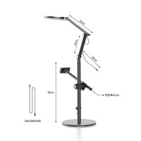 Support de diffusion en direct TikTok pour smartphone et tablette en alliage d'aluminium UPERGO, avec commande tactile et lampe LED intégrée