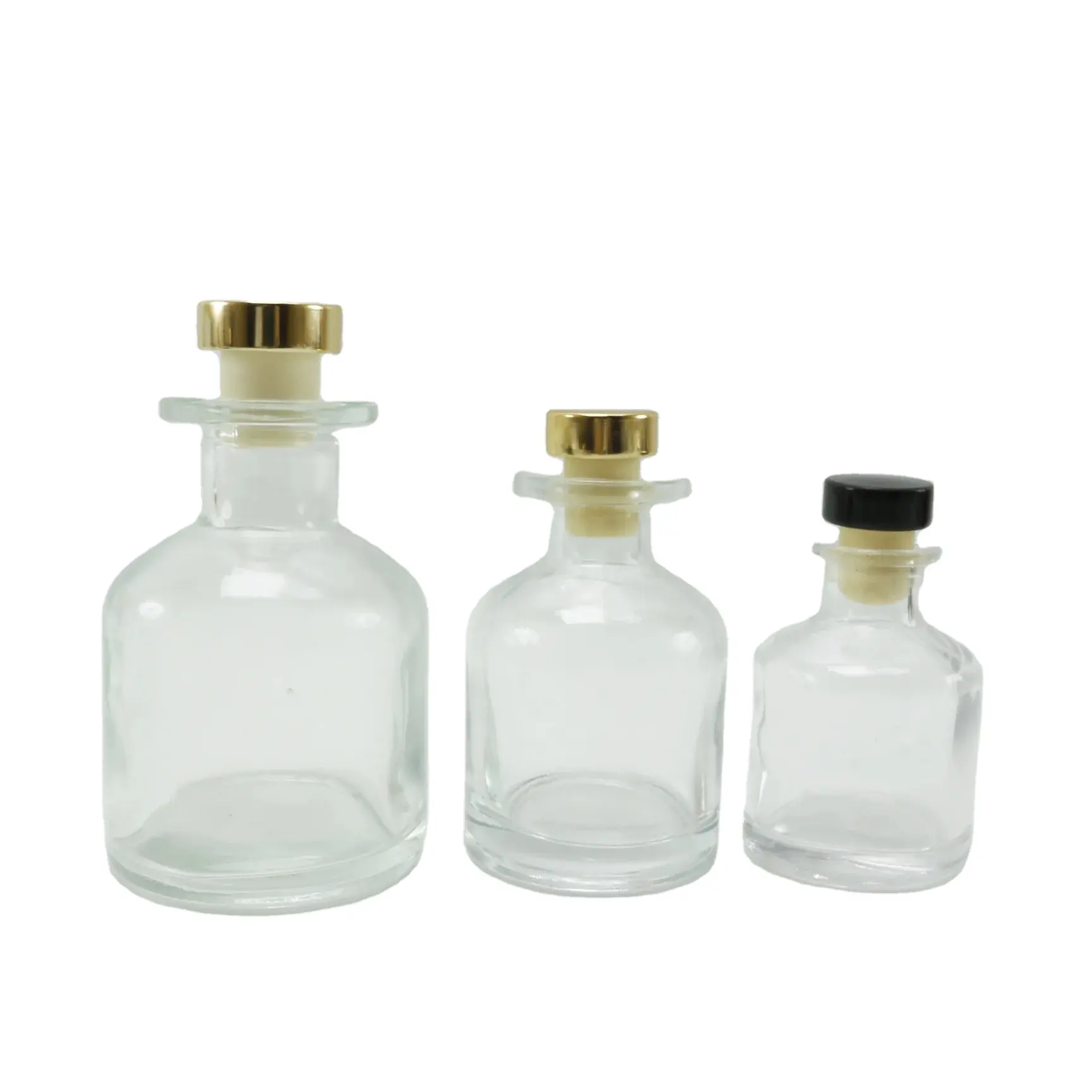 Haute qualité 50ml 100ml 150ml 200ml bouteille en verre ronde grand Air Reed diffuseur bouteilles d'huile aroma-A24