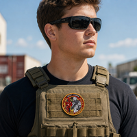 Écusson brodé personnalisé en tissu, motif crâne, pour cosplay, sport de plein air, applique décorative pour sac à dos, gilet, chapeau, vêtement