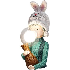 Lampe LED créative en forme de lapin pour chambre d'enfant, décoration de Pâques, forme irrégulière, style souffleur de bulles, décoration intérieure - Product Image 5