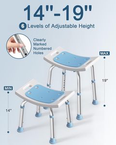 <span class=keywords><strong>Siège</strong></span> de <span class=keywords><strong>douche</strong></span> portable <span class=keywords><strong>pour</strong></span> l'intérieur de la baignoire, chaise de bain sans outil <span class=keywords><strong>pour</strong></span> personnes âgées avec hauteur réglable - Product Image 4