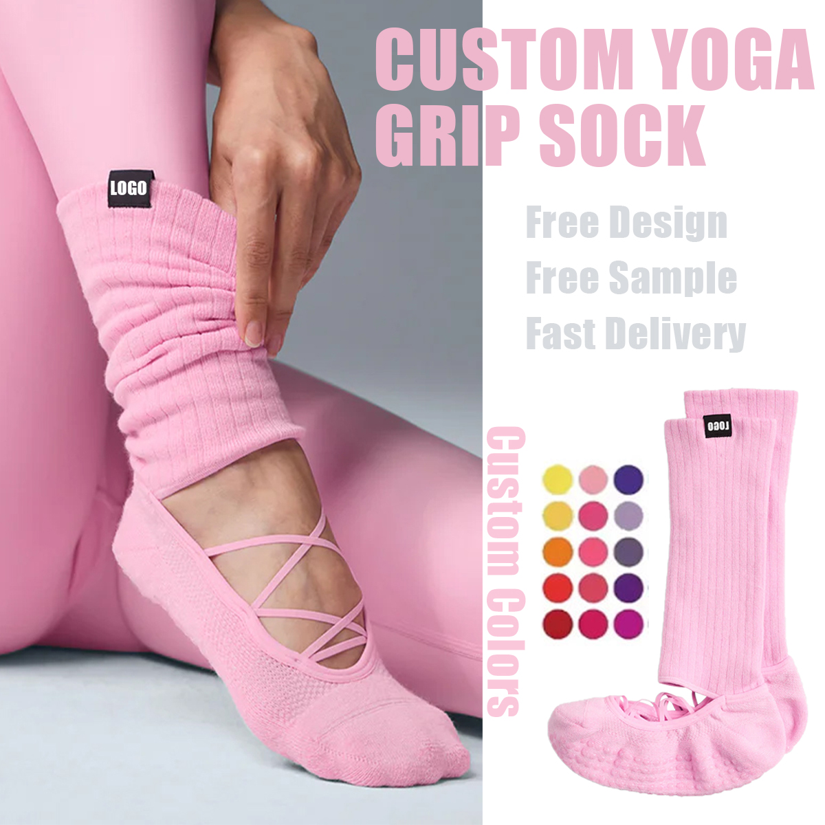 Best Selling Custom Socks Custom Grip Socks for Sports Yoga