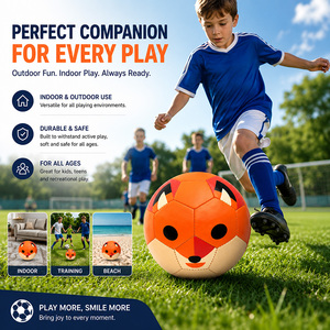 Balón de Fútbol Infantil de Cuero PU Ecológico, Diseño de Dibujos Animados, Talla 2/3, Regalo para Niños Pequeños, Modelo C-TOON 100 para Entrenamiento en Interiores - Product Image 3