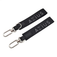 Porte-clés en tissu haute résistance personnalisé avec logo YYX, cordon court en jacquard, mousqueton, cordon de poignet