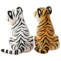 Vente chaude Vie Comme Tigre En Peluche Jouets Grande Taille Réaliste En Peluche Jouets Tigre Blanc En Peluche Jaune Simulation Tigre Poupée En Peluche