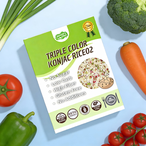 Riz Shirataki Instantané Coloré, Riche en Nutriments, Faible en Calories, Sans Gluten, Prêt à Consommer – Meilleure Vente - Product Image 1