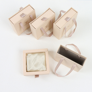 Luxury Custom logo Recycled Paper Jewellery Display Box with Satin Insert - Product Image 2
