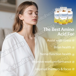 Vitahealthy FOE/ODM Gommes d'approvisionnement d'usine L <span class=keywords><strong>Tyrosine</strong></span> Gummies Halal Organic L-<span class=keywords><strong>Tyrosine</strong></span> Gummy pour la santé du cerveau et le soutien Supplément - Product Image 6