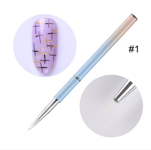Pinceau à ongles en acrylique avec manche métallique dégradé, pinceau de manucure personnalisé pour les extensions d'ongles en poudre acrylique - Product Image 3