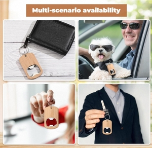 Bán buôn số lượng lớn biểu tượng tùy chỉnh phong cách hiện đại tre & gỗ <span class=keywords><strong>Keychain</strong></span> mở chai được thực hiện với số lượng lớn cho rượu vang corkscrews mở cho quà tặng - Product Image 6