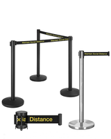 Luxe haut de gamme aéroport supermarché centre commercial noir métal contrôle des foules barrière file d'attente ligne ceinture bannière support corde ceinture rétractable