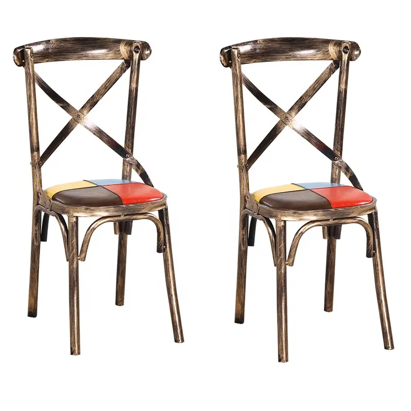 धातु कुर्सियों थोक तकिया कुर्सी भोजन खाने की सिला रेस्तरां चमड़े पु चमड़े की कुर्सी