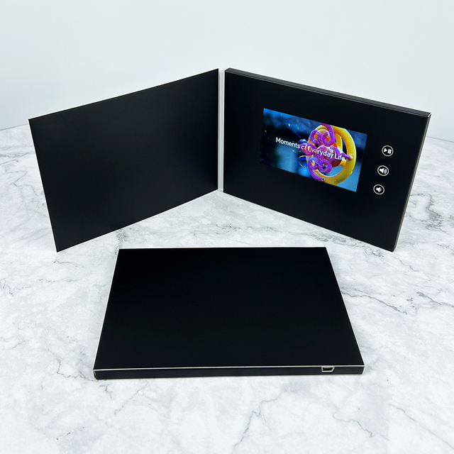 Customize Softcover LCD Video Book 4.3" 5" 7" 10.1 Inch Booklet Video Music Photo Business Brochure Invitation Advertising