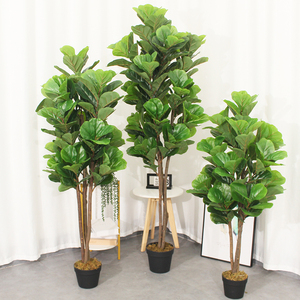 Decoración para el hogar, 6 pies, casi Natural, imitación, pequeñas plantas de Lyrata verde en maceta, hoja Artificial de violín, higuera - Product Image 6