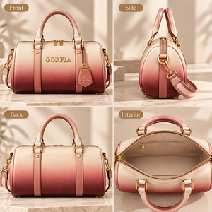 Bolso Tote de Cuero PU de Gran Capacidad con Logotipo Personalizado, Bolso de Mano de Lujo con Diseño Degradado para Mujer, Bolso de Hombro con Etiqueta Colgante - Product Image 2