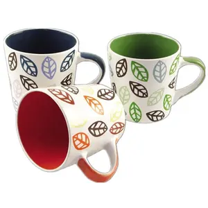 Dinnerware crockery fine china luxury flower design glazed coffee mug home use elegent custom printed ceramic mug