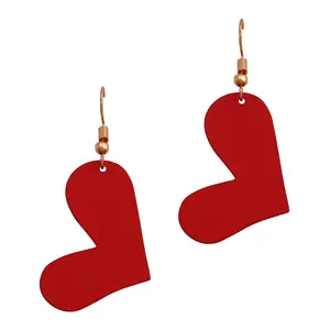 Korean Simple Sweet Love Alloy Earrings Lacquered Small Heart shaped Earrings for Girl Friend Valentine's Day