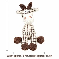 Jouet en peluche personnalisé durable et couineur en coton, motif dessin animé mignon, résistant aux morsures pour chiens agressifs