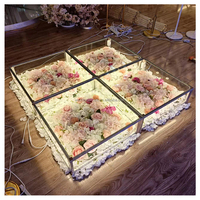 Plateforme de scène en verre de luxe KAVI pour mariage, LED transparente en plexiglas, magnifique, 60x60cm, extérieur