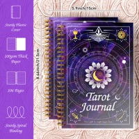 Journal de tarot pour lecture de cartes, traceur quotidien et planificateur de réflexion, cahier mystique pour débutants et experts