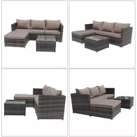 Sofá de ratán hecho a mano para exteriores, mueble gris, juegos de patio y jardín, estante de ratán, superventas
