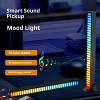 Lampe d'ambiance RGB moderne à commande vocale, rechargeable, pour chambre à coucher, ordinateur de bureau, musique, voiture, 1 an, usage domestique