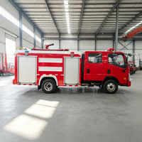 Camion de pompiers diesel 4x2, pompe à eau et mousse, multifonctionnel, 3001-5000L, 150-250HP, Euro 2-5