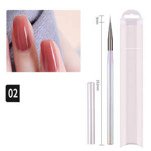 10 Estilos de Pinceles para Decoración de Uñas Acrílicas Aurora, Pincel Transparente de Colores Brillantes para Pintar con Gel UV - Product Image 2