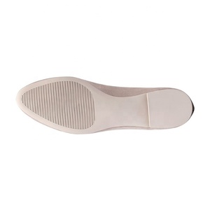 Crema boca baja del dedo del pie redondo de cuero de gamuza desnuda planos de <span class=keywords><strong>mujer</strong></span> dulce zapatos de bailarina - Product Image 6