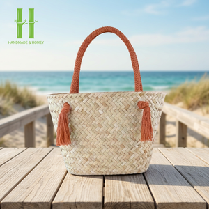 Handwoven <b>Wicker</b> Eco-Friendly Storage <b>Basket</b> Home Decor Christmas Decorations Gifts Bag OEM - Product Image 1
