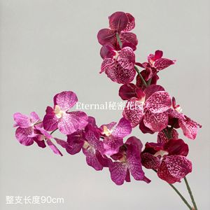 Orchidées artificielles Secret Garden Vanda, décorations de mariage, arrangements floraux en tissu de soie de haute qualité - Product Image 5