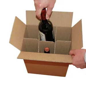 Dimensione della confezione 4/6/12 bottiglia di vino birra scatola di imballaggio scatola di cartone boxWine
