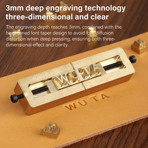 Plaques de gaufrage en métal laiton bon marché, lettres gravées, matrices de gaufrage pour le cuir, produits ménagers - Product Image 4