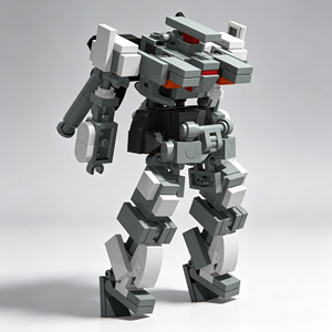Kit de blocs de construction éducatifs STEM sur le thème de l'exploration spatiale, robot guerrier mecha pionnier, briques de modèle créatif à assembler soi-même - Product Image 1