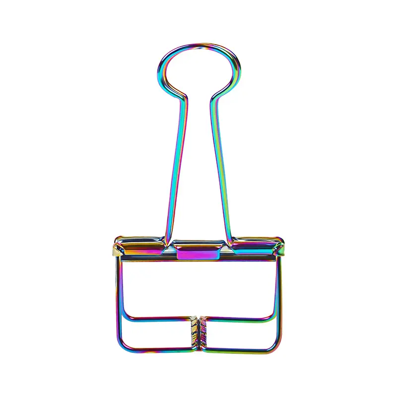 Multi-color Binder Clips Chevrolet Aveo Online Selling Popular Stationery Sets Metal Eco-friendly Office Stationery Modern Hollow Square Binder Clip