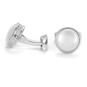 Fashion French Big White Round Zircon Cufflinks for Men Luxury Men's <b>Shirt</b> Metal Alloy Cufflinks - Product Image 5