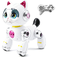 Juguete de Gato Robot con Control Remoto, Juguete Interactivo para Mascotas, Gato Robótico Inteligente con Música y Luz, Juguete Electrónico para Mascotas