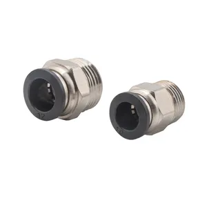 PC Type 4 6 8 10 12mm Pneumatic Components Straight Bulkhead Quick Fitting Diaphragm through Air Quick Push In Connector