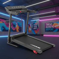 Caminadora Eléctrica Plegable para el Hogar, Motor de 1.5HP, Capacidad de 120kg, Pantalla LCD, Velocidad de 1.0-12km/h, Inclinación Manual, ABS, MOQ 97 Piezas