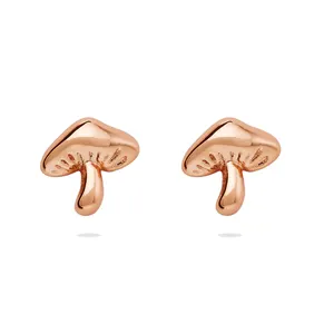 Gemnel Daily Wear Women 925 Sterling Silver Tiny Mushroom Stud Earring