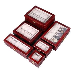 Hộp đựng đồng hồ bằng gỗ, hộp trưng bày trang sức, hộp đựng đồng hồ bằng gỗ có ngăn chứa 1 2 3 5 6 10 12 20 24, có kính trưng bày bằng kính hữu cơ acrylic - Product Image 2