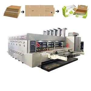 Automatic corrugated carton printing slotting machine to make cardboard boxes used flexoo printer slotter for sale